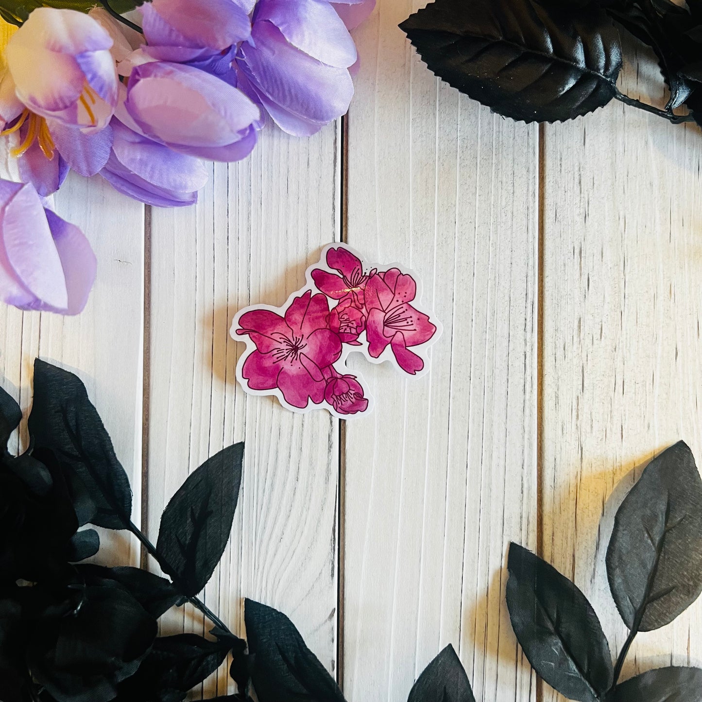 Sakura Flower Sticker | laptop , journal , waterproof , waterbottle , floral , bulletjournal