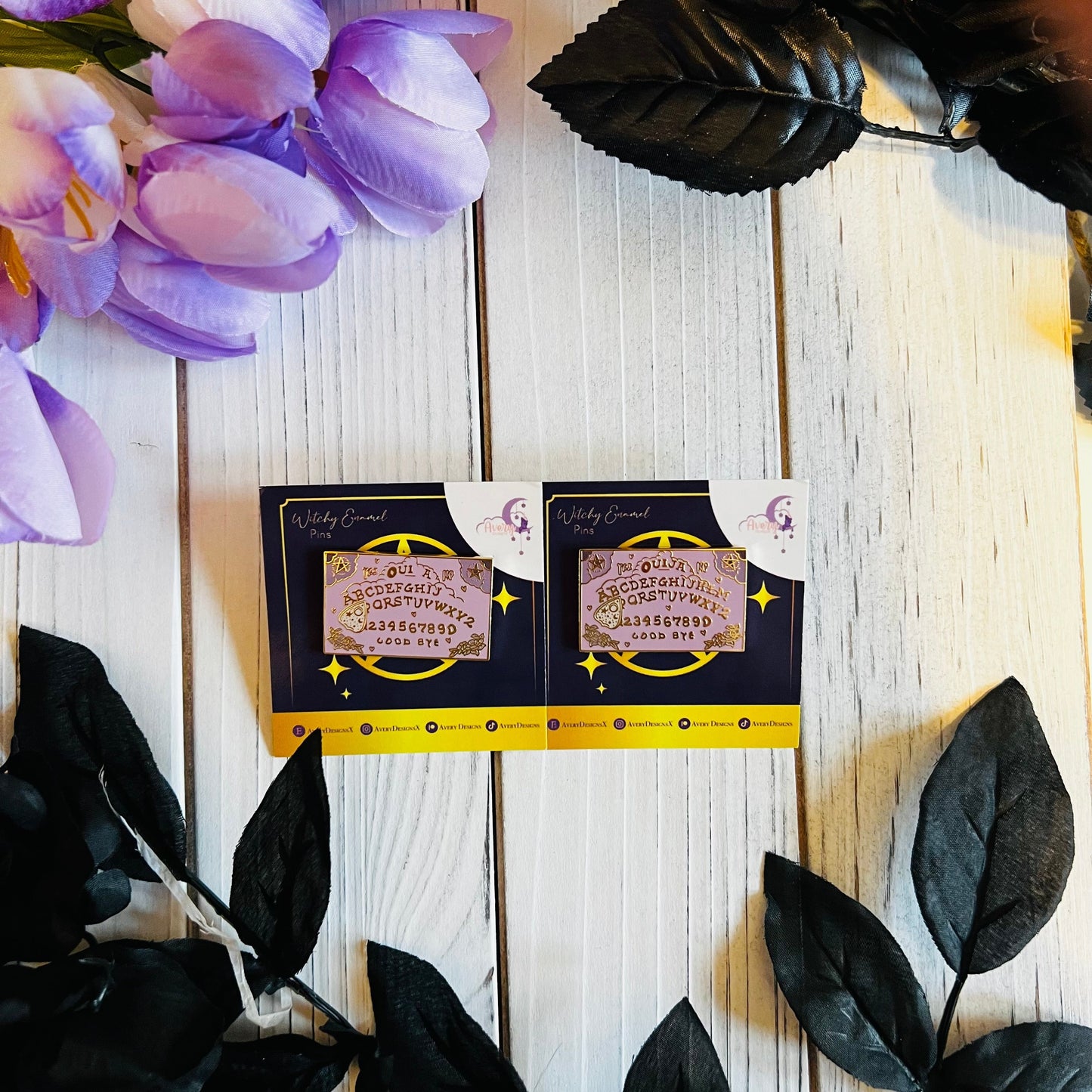 Ouija board enamel pin | witch pin , Ouija , crystal, hard enamel