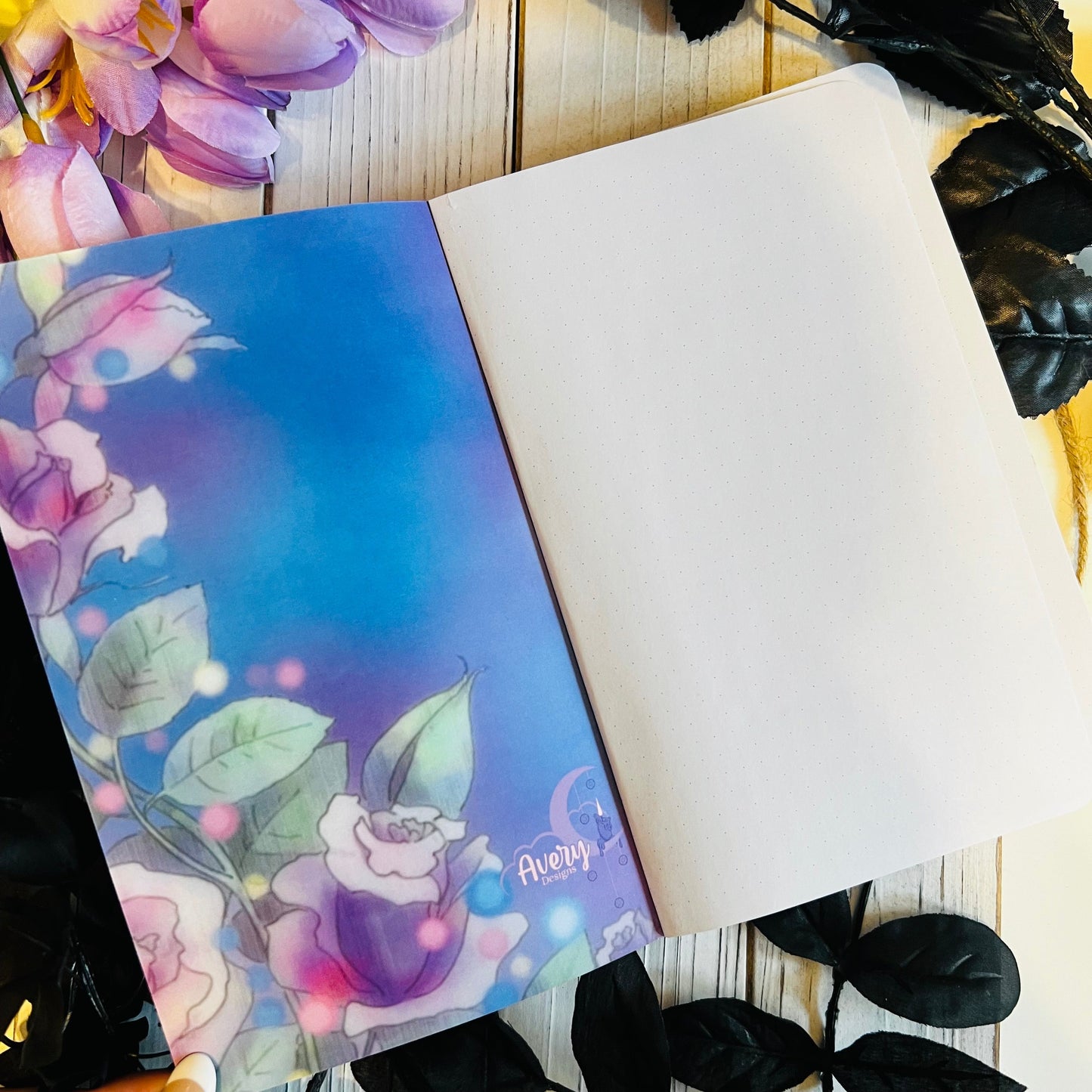D20 dotted Notebook , dnd , witch , sorcerer, dungeons and dragons