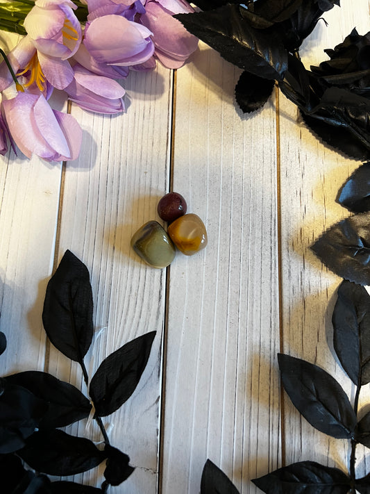 ONE STONE Mookaite Tumbled stone laptop journal waterbottle , waterproof , hydroflask