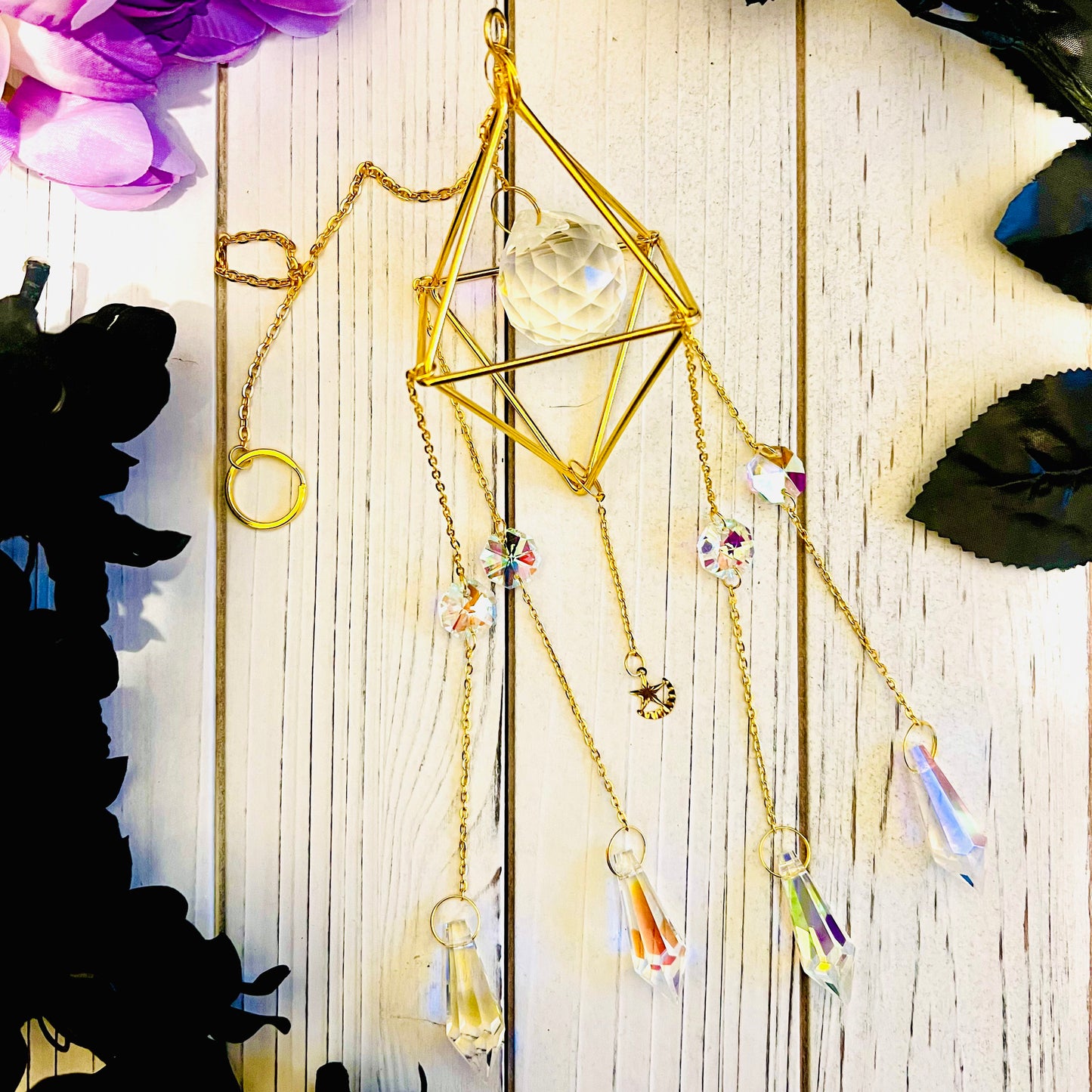 4 point  Crystal Suncatcher