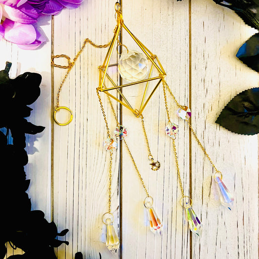 4 point  Crystal Suncatcher