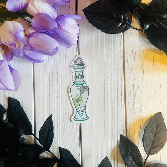 Flower vase spell jar laptop journal waterbottle , waterproof