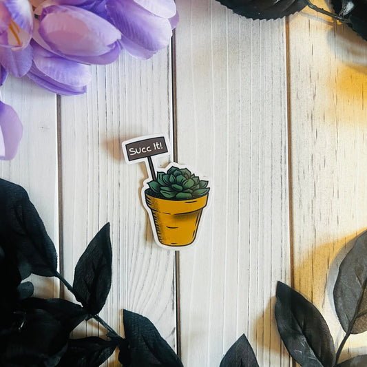 Succ it plant sticker  laptop journal waterbottle , waterproof