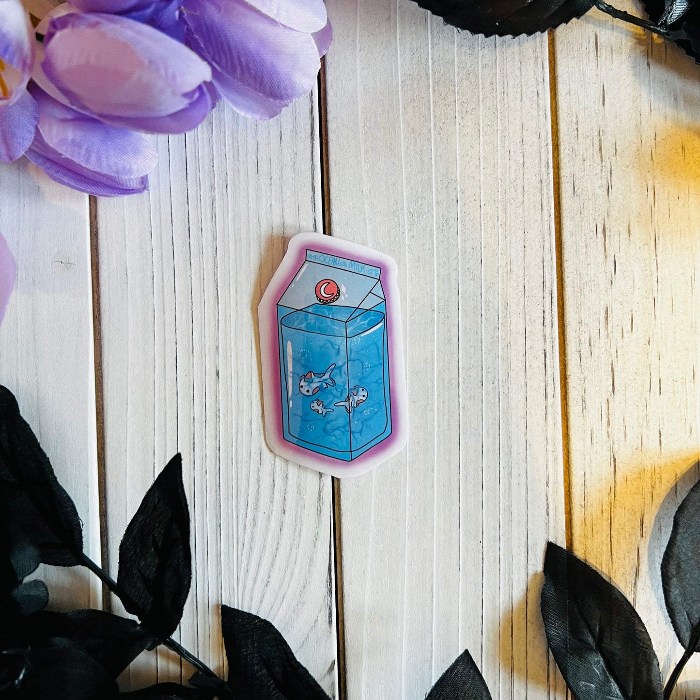Ocean Milk Koi fish  sticker |kawaii ,journal ,laptop ,water bottle Halloween sticker|
