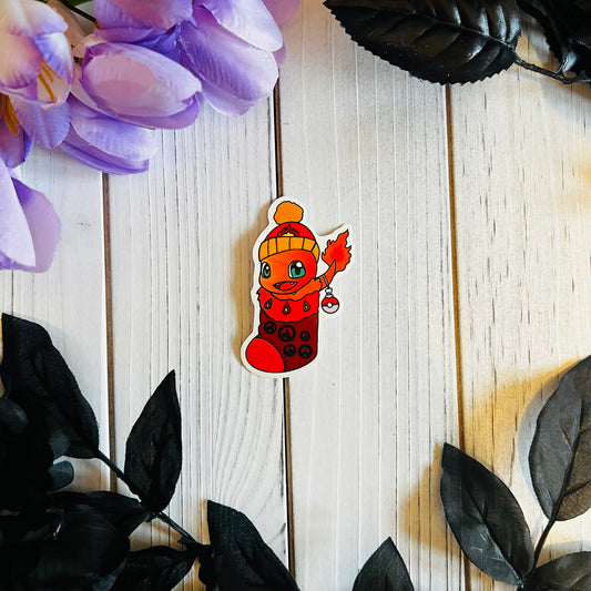Holiday Charmander Sticker laptop journal waterbottle , waterproof
