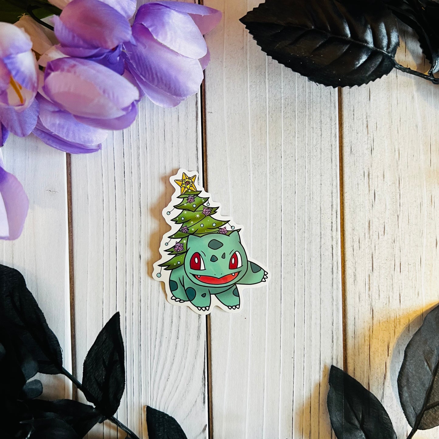 Bulbasaur Tree sticker laptop journal waterbottle , waterproof