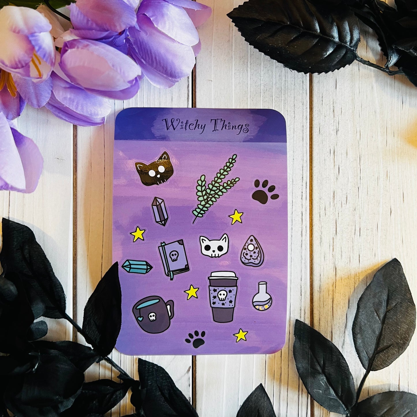 Witchy things sticker sheet