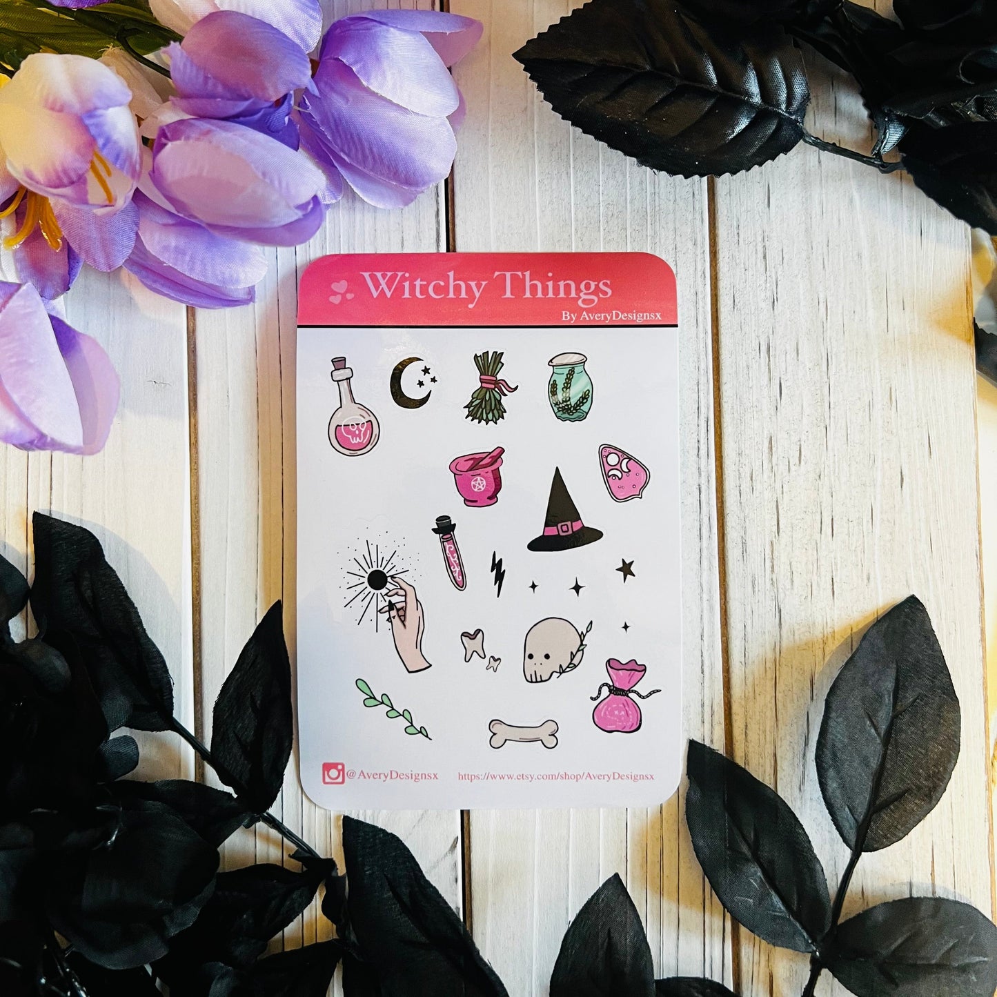 A MUST HAVE Witches Needs Sticker Pack , matte , sticker sheet , witchcraft , bullet journal , journal