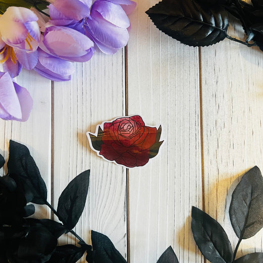 Watercolor Rose sticker | laptop , journal , waterproof , car , phonecase , bulletjournal , waterbottle