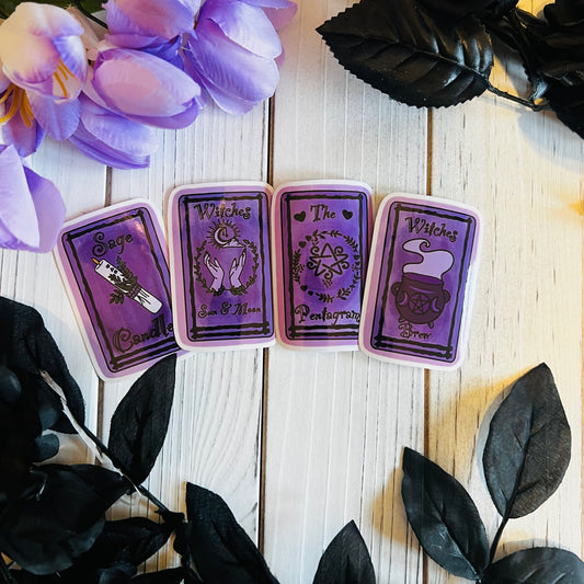 Tarot Card Set sticker laptop journal waterbottle , waterproof