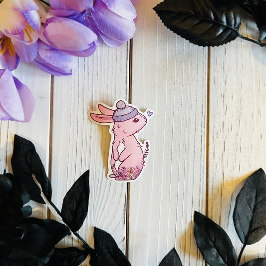 Sunflower kawaii bun sticker laptop journal waterbottle , waterproof , hydroflask