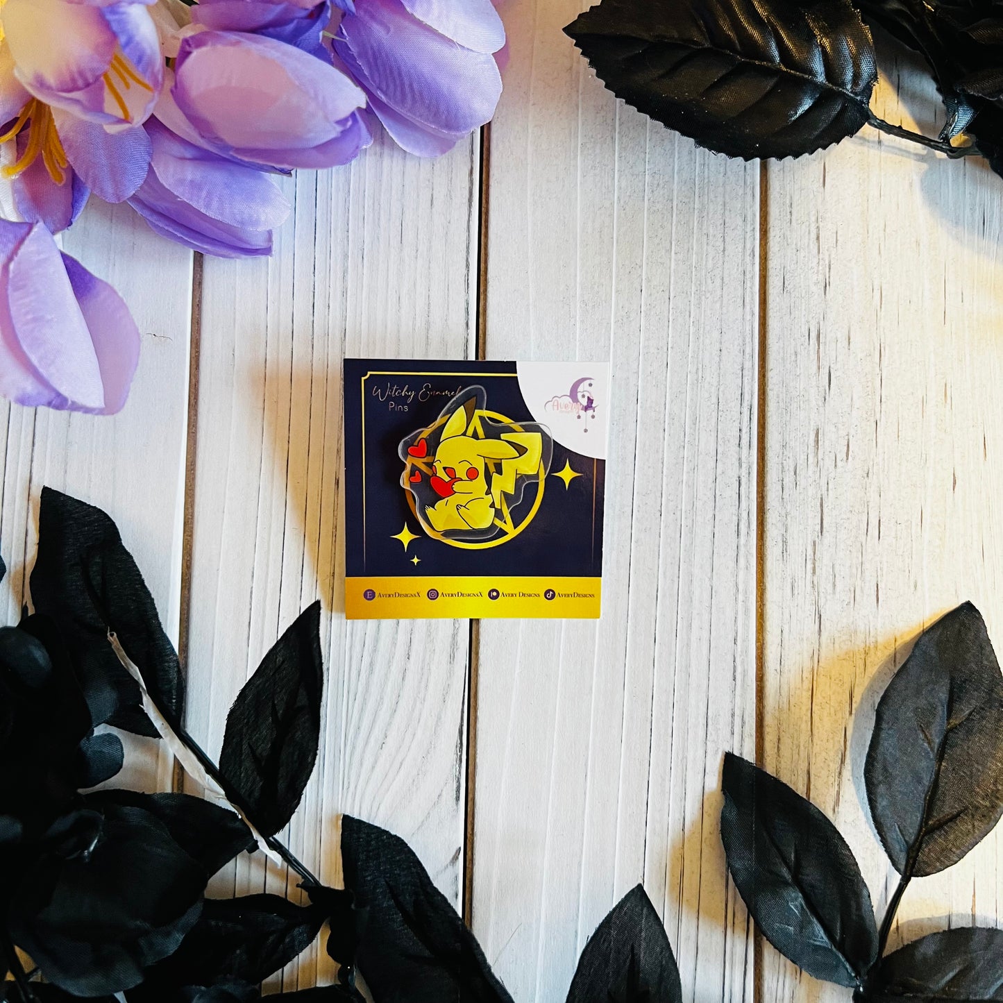 Kawaii Pikachu acrylic pin |kawaii ,journal ,laptop ,water bottle Halloween sticker|