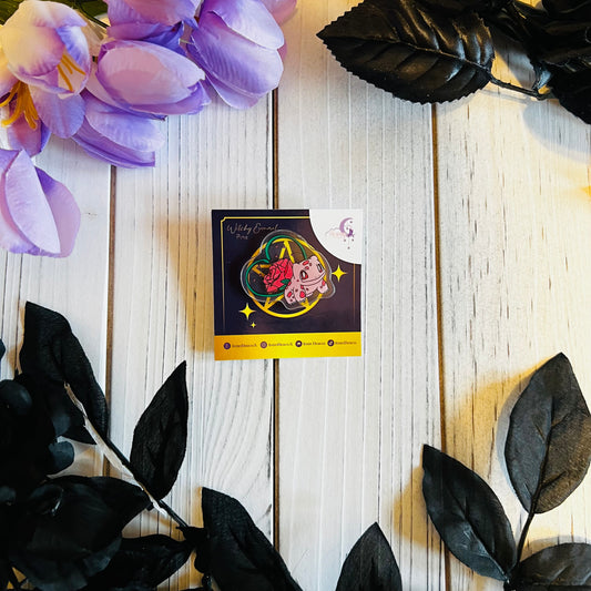 Rose Bulbasaur  acrylic pin |kawaii ,journal ,laptop ,water bottle Halloween sticker|