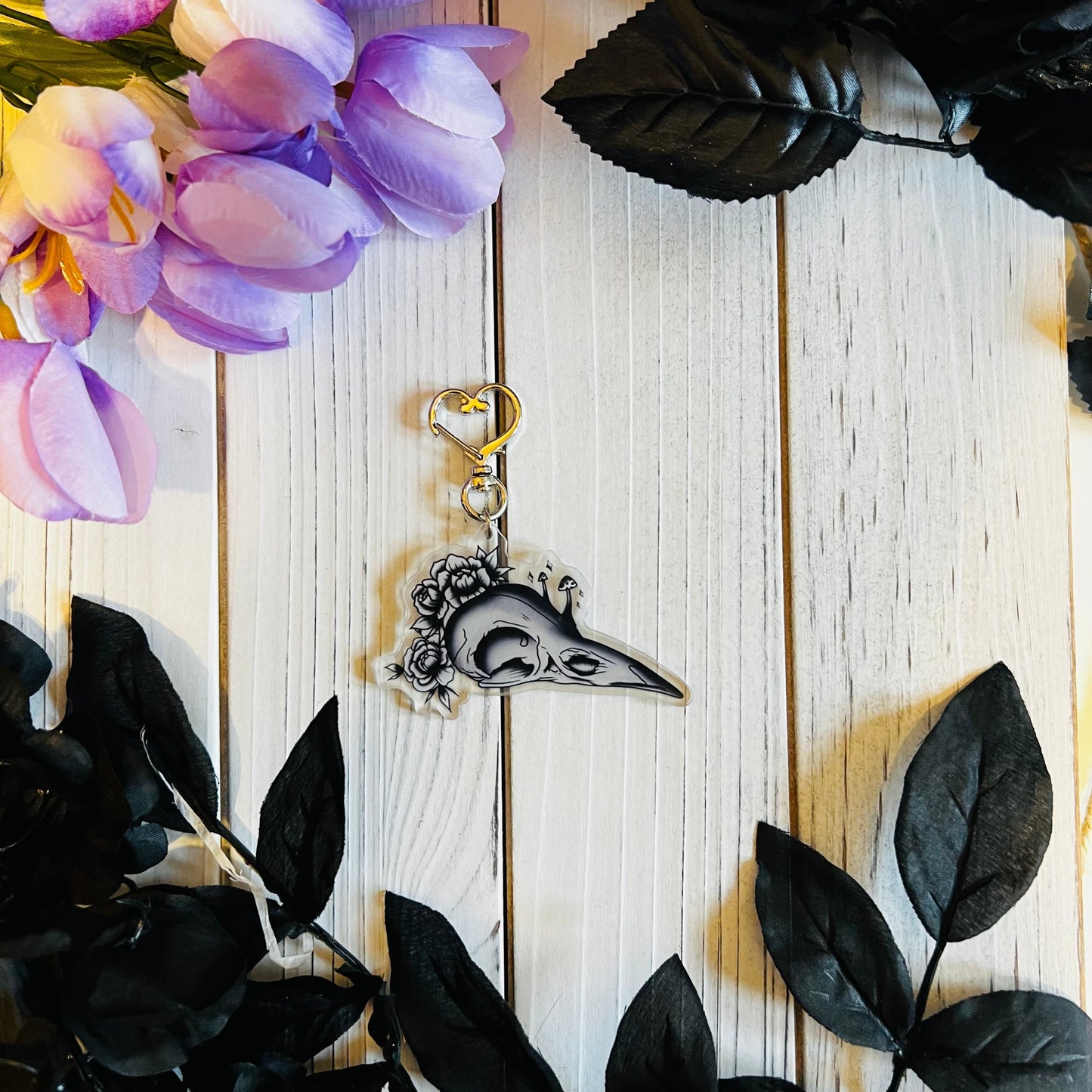 Bird skull  keychain laptop journal waterbottle , waterproof , hydroflask