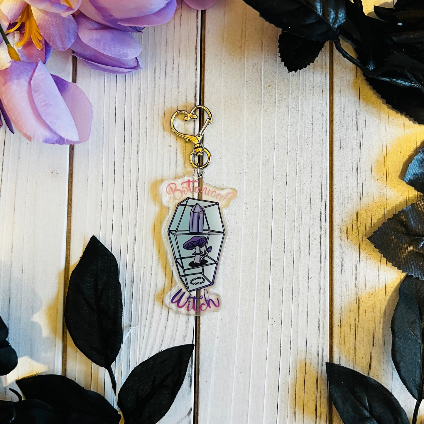 Botanical witch  Keychain laptop journal waterbottle , waterproof , hydroflask