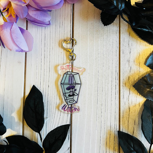 Botanical witch  Keychain laptop journal waterbottle , waterproof , hydroflask